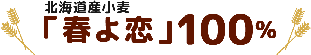 北海道産小麦「春よ恋」100%